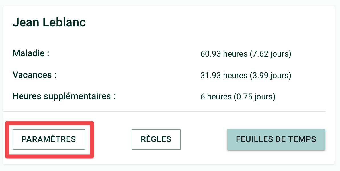 Screenshot of Jeanne Nguyen&#39;s summary. The &quot;Settings&quot; button is highlighted in red